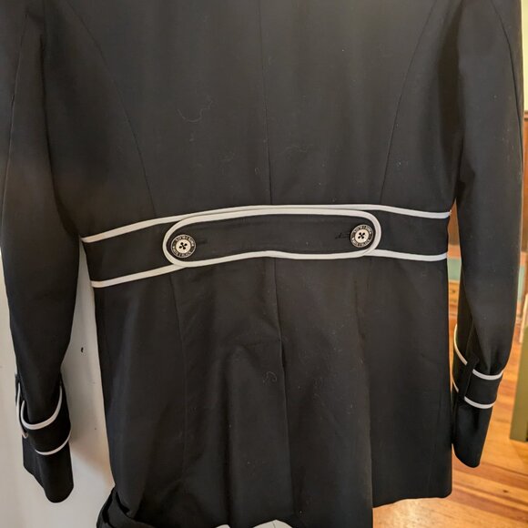 BLUE WHITE SPORTY CLASSIC COAT - Picture 5 of 5